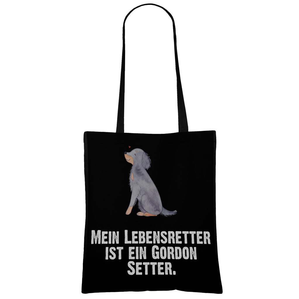 Tragetasche Gordon Setter Lebensretter Beuteltasche, Beutel, Einkaufstasche, Jutebeutel, Stoffbeutel, Tasche, Shopper, Umhängetasche, Strandtasche, Schultertasche, Stofftasche, Tragetasche, Badetasche, Jutetasche, Einkaufstüte, Laptoptasche, Hund, Hunderasse, Rassehund, Hundebesitzer, Geschenk, Tierfreund, Schenken, Welpe, Gordon Shetter, Jagdhund