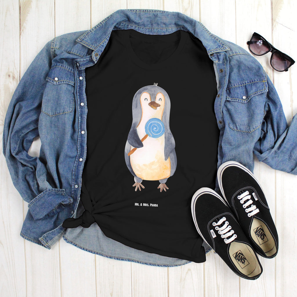 T-Shirt Standard Pinguin Lolli T-Shirt, Shirt, Tshirt, Lustiges T-Shirt, T-Shirt mit Spruch, Party, Junggesellenabschied, Jubiläum, Geburstag, Herrn, Damen, Männer, Frauen, Schlafshirt, Nachthemd, Sprüche, Pinguin, Pinguine, Lolli, Süßigkeiten, Blödsinn, Spruch, Rebell, Gauner, Ganove, Rabauke