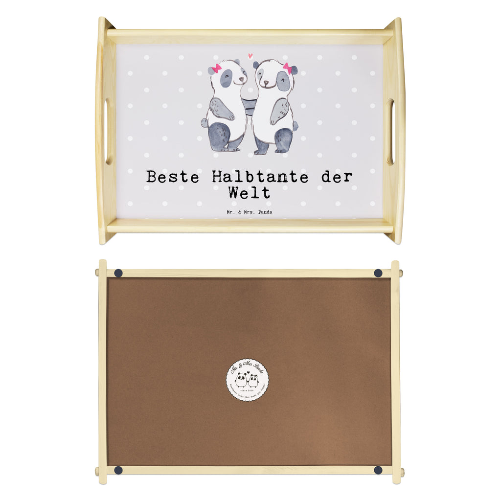 Serviertablett Panda Beste Halbtante der Welt Serviertablett, Tablett, Holztablett, Küchentablett, Dekotablett, Frühstückstablett, für, Dankeschön, Geschenk, Schenken, Geburtstag, Geburtstagsgeschenk, Geschenkidee, Danke, Bedanken, Mitbringsel, Freude machen, Geschenktipp, Halbtante, Tante, beste Tante, Stieftante, Stief, Stiefgeschwister, Familie, Kleinigkeit