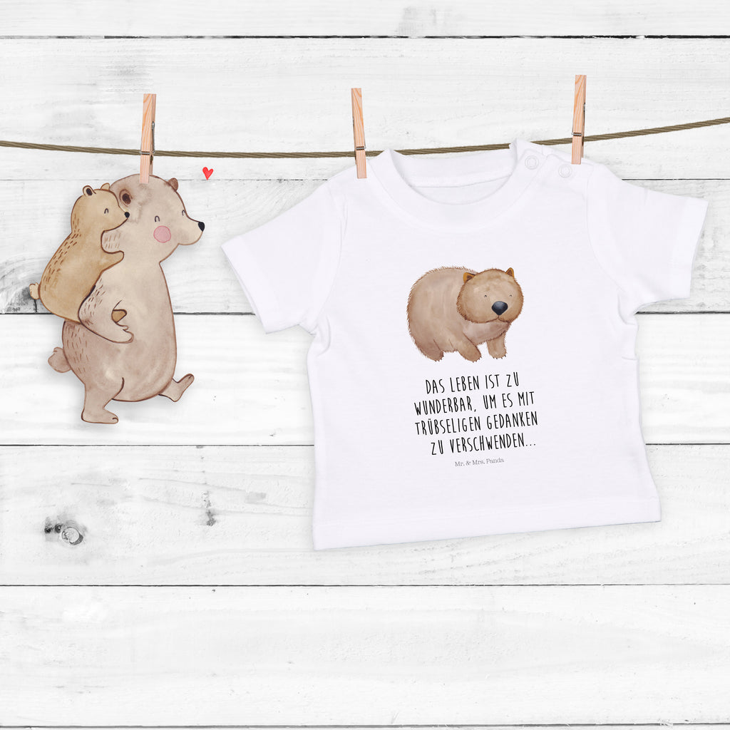 Organic Baby Shirt Wombat Baby T-Shirt, Jungen Baby T-Shirt, Mädchen Baby T-Shirt, Shirt, Tiermotive, Gute Laune, lustige Sprüche, Tiere, Wombat, Das Leben ist schön, Motivation, Spruch, Australien
