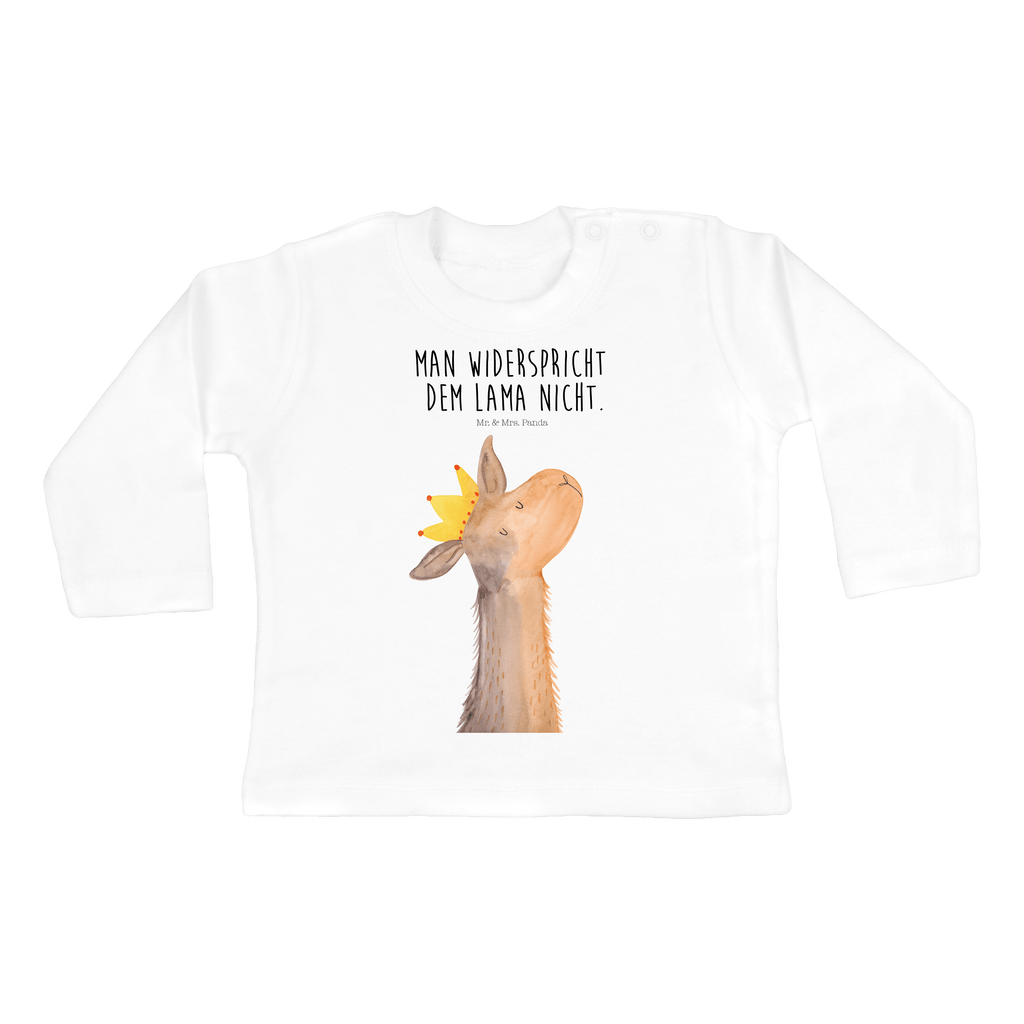 Baby Longsleeve Lamakopf König Mädchen, Jungen, Baby, Langarm, Bio, Kleidung, Lama, Alpaka, Lamas, König, Königin, Freundin, Mama, Papa, Büro Kollege, Kollegin, Chef, Vorgesetzter, Abi, Abitur