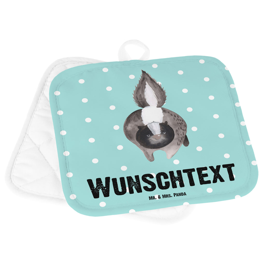 Personalisierte Topflappen Stinktier Angriff Topflappen personalisiert, Personalisierte Topfuntersetzer, Personalisierter Ofenhandschuh, Topflappen Set personalisiert, Topflappen mit Namen, Namensaufdruck, Stinktier, Skunk, Wildtier, Raubtier, Stinker, Stinki, wütend, Drohung