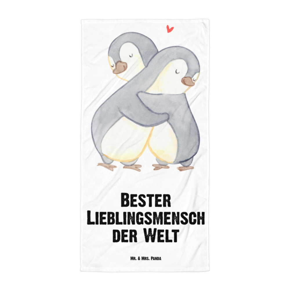 XL Badehandtuch Pinguin Bester Lieblingsmensch der Welt Handtuch, Badetuch, Duschtuch, Strandtuch, Saunatuch, für, Dankeschön, Geschenk, Schenken, Geburtstag, Geburtstagsgeschenk, Geschenkidee, Danke, Bedanken, Mitbringsel, Freude machen, Geschenktipp, Lieblingsmensch, Lieblings Mensch, Liebling, Partner, Bae, beste Freundin, Freund, Liebe, Herz, Love, Mama, Papa, Familie