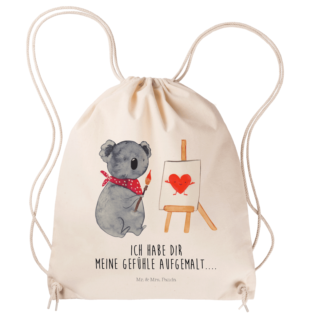 Sportbeutel Koala Künstler Sportbeutel, Turnbeutel, Beutel, Sporttasche, Tasche, Stoffbeutel, Sportbeutel Kinder, Koala, Koalabär, Liebe, Liebensbeweis, Liebesgeschenk, Gefühle, Künstler, zeichnen