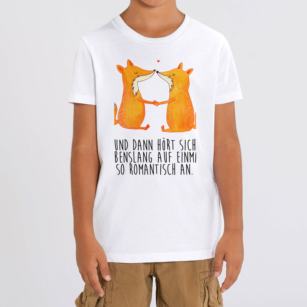 Organic Kinder T-Shirt Füchse Liebe Kinder T-Shirt, Kinder T-Shirt Mädchen, Kinder T-Shirt Jungen, Fuchs, Füchse, Fox, Liebe, Liebespaar, Paar, Partner, Freundin, Freund, Ehe, Verlobte, Ehemann, Ehefrau, Liebesbeweis