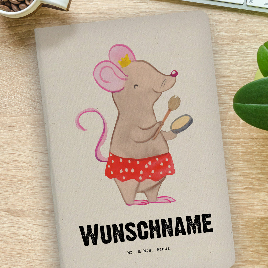 DIN A4 Personalisiertes Notizbuch Kosmetikerin mit Herz Personalisiertes Notizbuch, Notizbuch mit Namen, Notizbuch bedrucken, Personalisierung, Namensbuch, Namen, Beruf, Ausbildung, Jubiläum, Abschied, Rente, Kollege, Kollegin, Geschenk, Schenken, Arbeitskollege, Mitarbeiter, Firma, Danke, Dankeschön, Kosmetikerin, Make Up Artist, Maskenbildnerin, Visagistin, Beauty Salon, Kosmetikstudio, Eröffnung