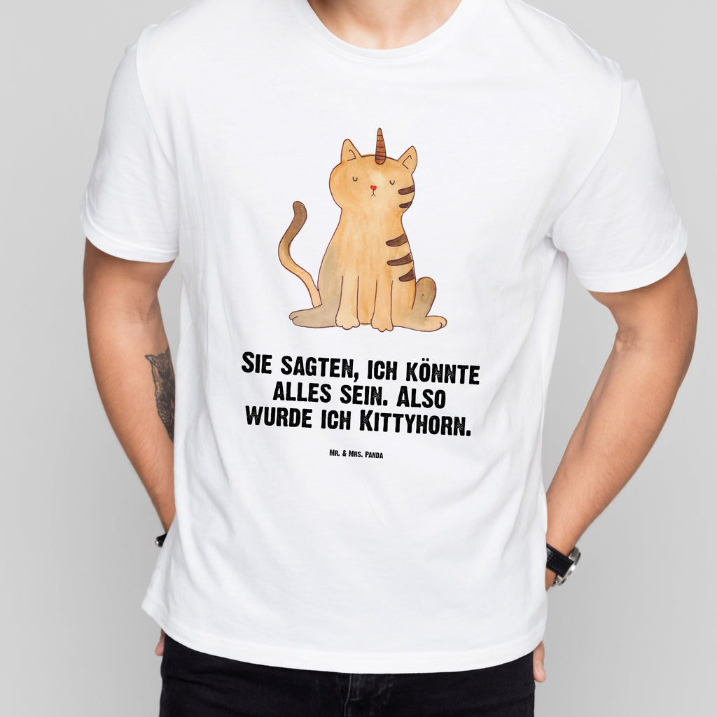 T-Shirt Standard Einhorn Katze T-Shirt, Shirt, Tshirt, Lustiges T-Shirt, T-Shirt mit Spruch, Party, Junggesellenabschied, Jubiläum, Geburstag, Herrn, Damen, Männer, Frauen, Schlafshirt, Nachthemd, Sprüche, Einhorn, Einhörner, Einhorn Deko, Pegasus, Unicorn, Katzer, Mieze, Regenbogen, Glitzer, Einhornpower, Erwachsenwerden, Katze, Katzenhorn, Einhornkatze, Kittyhorn