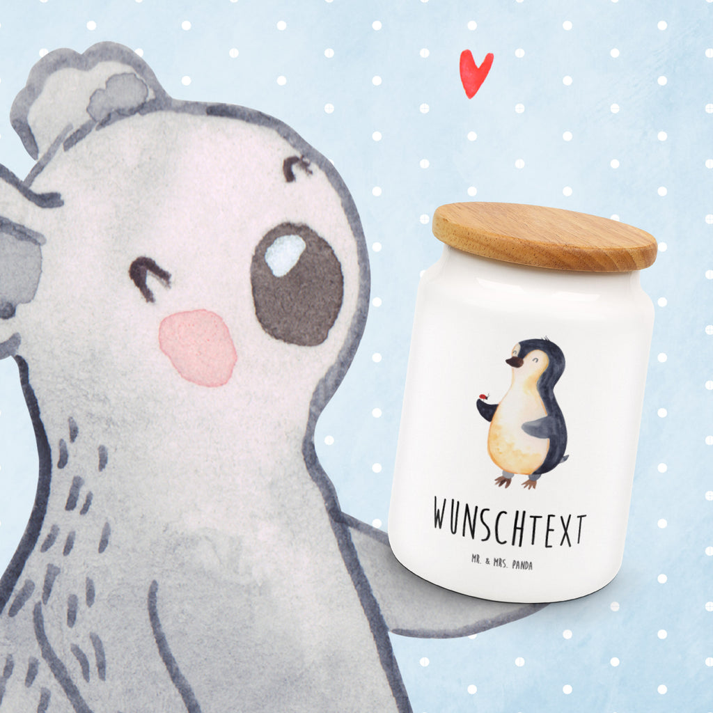 Personalisierte Vorratsdose Pinguin Marienkäfer Personalisierte Vorratsdose, Personalisierte Keksdose, Personalisierte Keramikdose, Personalisierte Leckerlidose, Personalisierte Dose, Personalisierter Vorratsbehälter, Personalisierte Aufbewahrungsdose, Pinguin, Pinguine, Marienkäfer, Liebe, Wunder, Glück, Freude, Lebensfreude