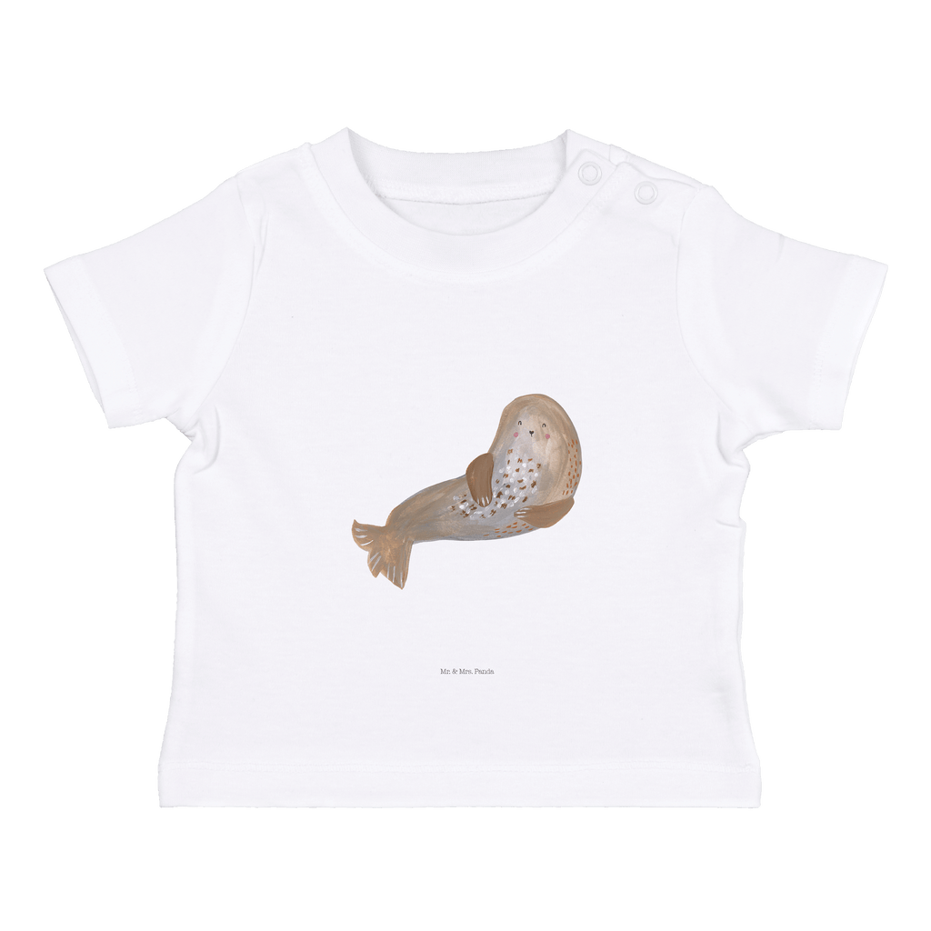 Organic Baby Shirt Robbe Lachen Baby T-Shirt, Jungen Baby T-Shirt, Mädchen Baby T-Shirt, Shirt, Tiermotive, Gute Laune, lustige Sprüche, Tiere, Robbe, Robben, Seehund, Strand, Meerestier, Ostsee, Nordsee