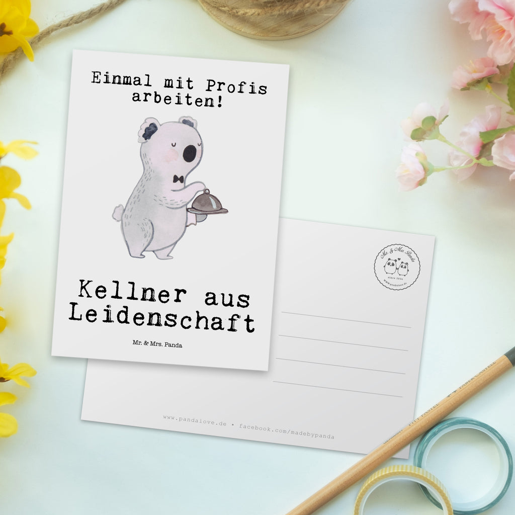 Postkarte Kellner aus Leidenschaft Postkarte, Karte, Geschenkkarte, Grußkarte, Einladung, Ansichtskarte, Geburtstagskarte, Einladungskarte, Dankeskarte, Ansichtskarten, Einladung Geburtstag, Einladungskarten Geburtstag, Beruf, Ausbildung, Jubiläum, Abschied, Rente, Kollege, Kollegin, Geschenk, Schenken, Arbeitskollege, Mitarbeiter, Firma, Danke, Dankeschön, Kellner, Servicekraft, Restaurant, Ober