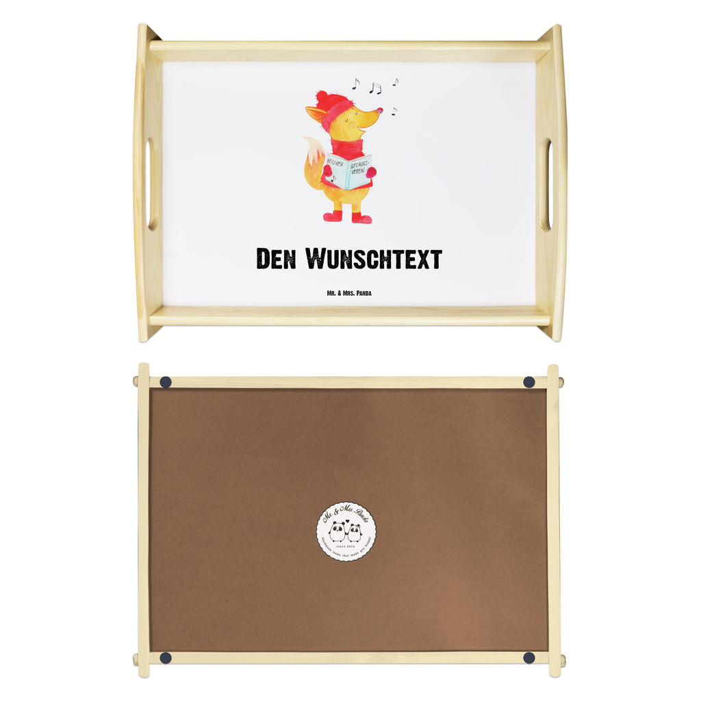 Personalisiertes Serviertablett Fuchs Sänger Personalisiertes Serviertablett, Personalisiertes Tablett, Personalisiertes Holztablett, Personalisiertes Küchentablett, Personalisiertes Dekotablett, Personalisiertes Frühstückstablett, Serviertablett mit Namen, Tablett mit Namen, Winter, Weihnachten, Weihnachtsdeko, Nikolaus, Advent, Heiligabend, Wintermotiv, Fuchs, Füchse, Sänger, Geschenk Sänger, Singen, Weihnachtslieder