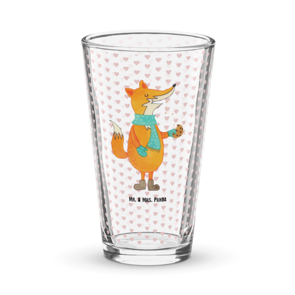 Premium Trinkglas Fuchs Keks Trinkglas, Glas, Pint Glas, Bierglas, Cocktail Glas, Wasserglas, Fuchs, Füchse, Backen Spruch, Kekse, Winter, Weihnachtszeit, Plätzchen, Liebe, Küche Deko