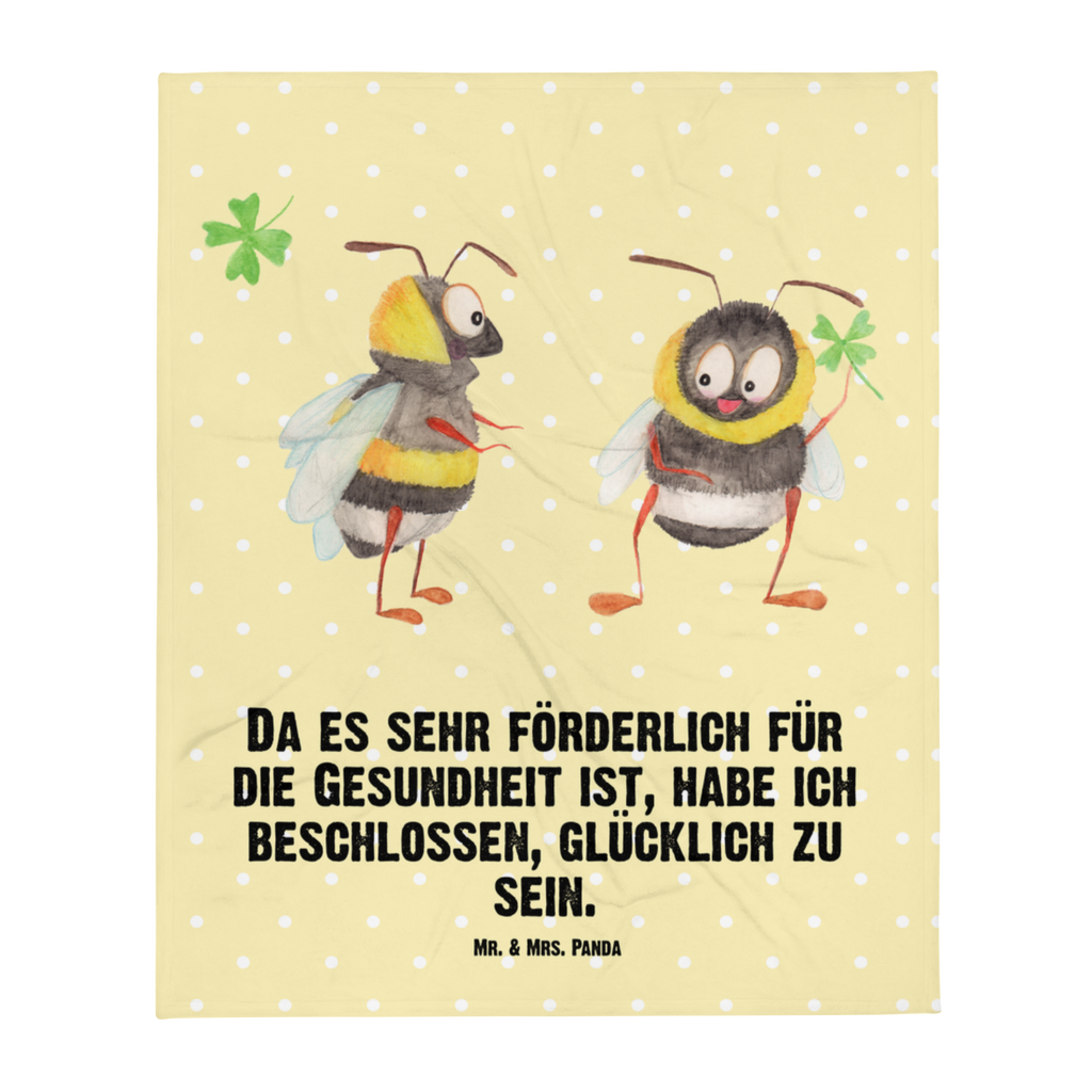 Kuscheldecke Hummeln Kleeblatt Decke, Wohndecke, Tagesdecke, Wolldecke, Sofadecke, Tiermotive, Gute Laune, lustige Sprüche, Tiere, Hummel, Biene, Spruch positiv, Biene Deko, Spruch schön, glücklich sein, glücklich werden, Spruch fröhlich