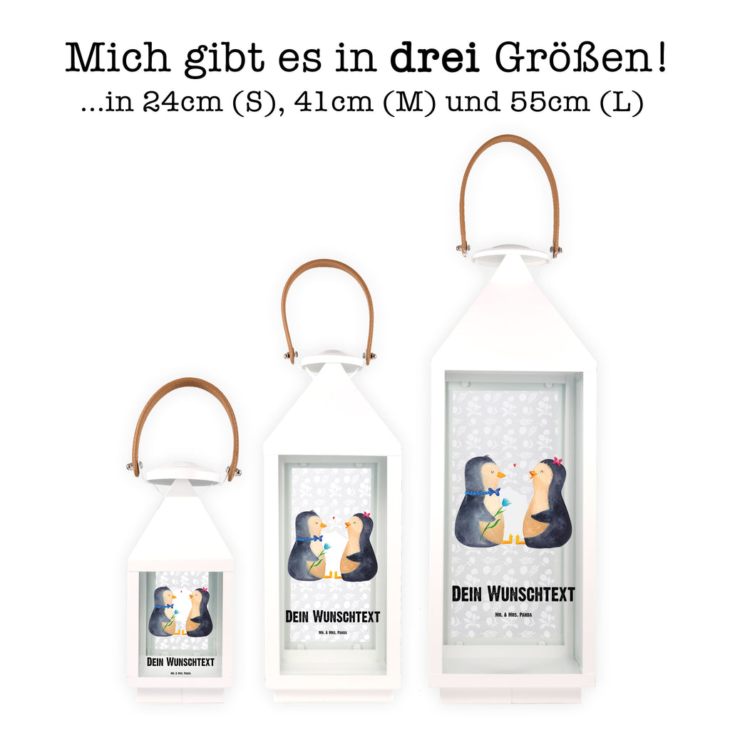 Personalisierte Deko Laterne Pinguin Pärchen Gartenlampe, Gartenleuchte, Gartendekoration, Gartenlicht, Laterne  kleine Laternen, XXL Laternen, Laterne groß, Pinguin, Pinguine, Liebe, Liebespaar, Liebesbeweis, Liebesgeschenk, Verlobung, Jahrestag, Hochzeitstag, Hochzeit, Hochzeitsgeschenk, große Liebe, Traumpaar