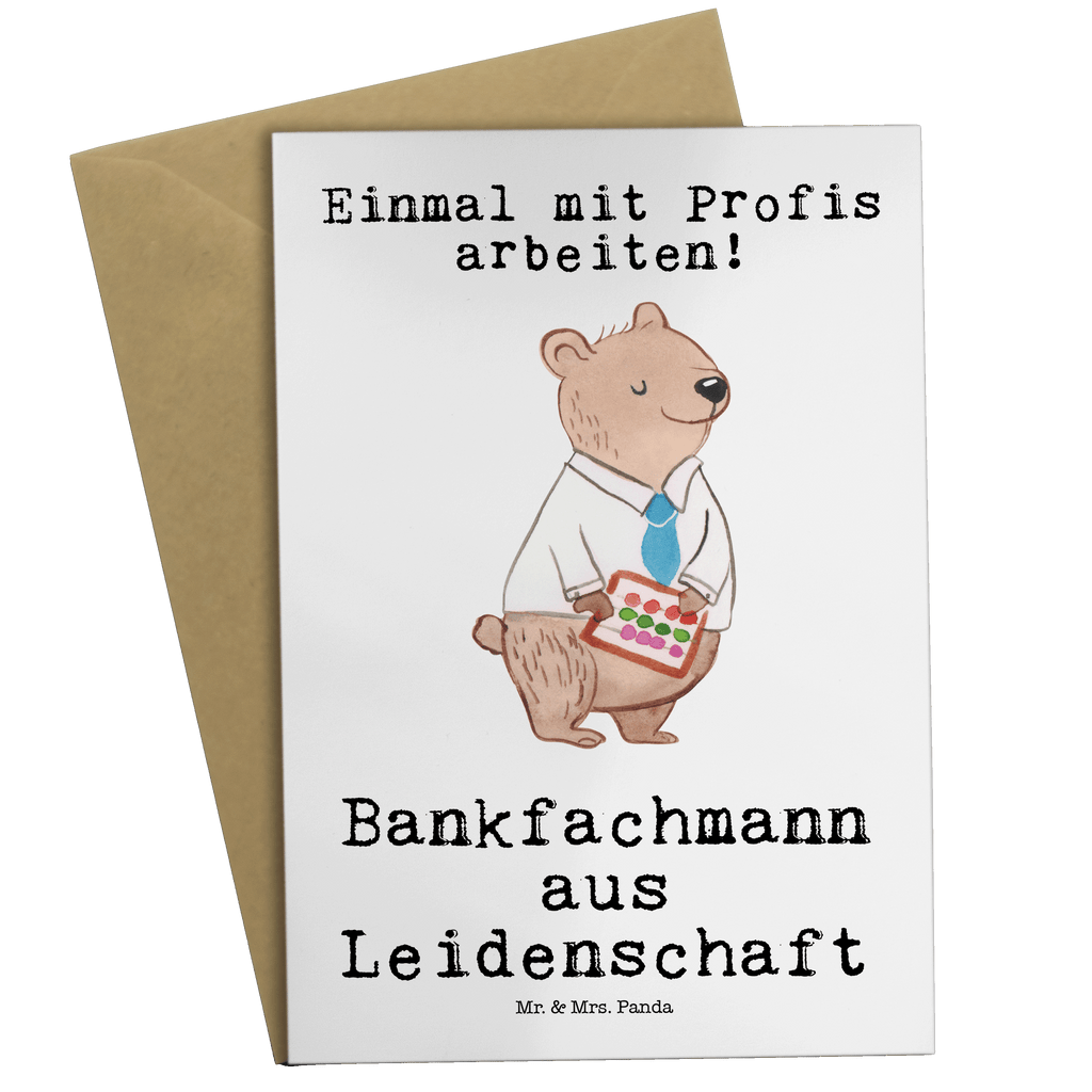 Grußkarte Bankfachmann aus Leidenschaft Grußkarte, Klappkarte, Einladungskarte, Glückwunschkarte, Hochzeitskarte, Geburtstagskarte, Karte, Ansichtskarten, Beruf, Ausbildung, Jubiläum, Abschied, Rente, Kollege, Kollegin, Geschenk, Schenken, Arbeitskollege, Mitarbeiter, Firma, Danke, Dankeschön, Bankfachmann, Bankangestellter, Bänker, Bankberater