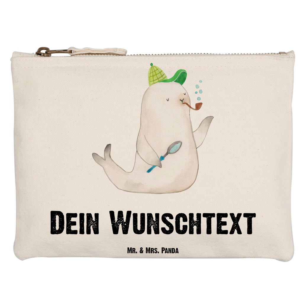 Personalisierte Schminktasche Robbe Sherlock Personalisierte Schminktasche, Personalisierte Kosmetiktasche, Personalisierter Kosmetikbeutel, Personalisiertes Stiftemäppchen, Personalisiertes Etui, Personalisierte Federmappe, Personalisierte Makeup Bag, Personalisiertes Schminketui, Personalisiertes Kosmetiketui, Personalisiertes Schlamperetui, Schminktasche mit Namen, Kosmetiktasche mit Namen, Kosmetikbeutel mit Namen, Stiftemäppchen mit Namen, Etui mit Namen, Federmappe mit Namen, Makeup Bg mit Namen, Schminketui mit Namen, Kosmetiketui mit Namen, Schlamperetui mit Namen, Schminktasche personalisieren, Schminktasche bedrucken, Schminktasche selbst gestalten, Tiermotive, Gute Laune, lustige Sprüche, Tiere