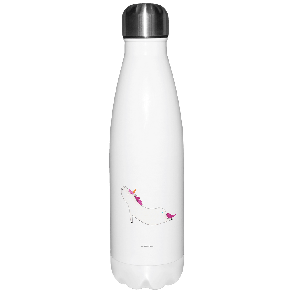 Thermosflasche Einhorn Yoga Isolierflasche, Thermoflasche, Trinkflasche, Thermos, Edelstahl, Einhorn, Einhörner, Einhorn Deko, Pegasus, Unicorn, Yoga, Namaste, Achtsamkeit, Entspannung, Joga, Yogamatte, Sport, lustig, witzig, süß