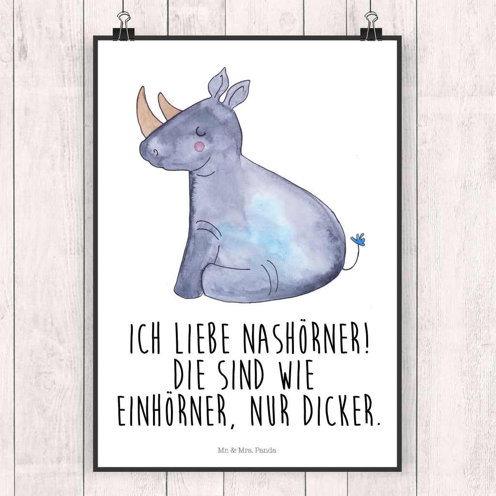 Poster Einhorn Nashorn Poster, Wandposter, Bild, Wanddeko, Küchenposter, Kinderposter, Wanddeko Bild, Raumdekoration, Wanddekoration, Handgemaltes Poster, Mr. & Mrs. Panda Poster, Designposter, Kunstdruck, Posterdruck, Einhorn, Einhörner, Einhorn Deko, Pegasus, Unicorn, Regenbogen, witzig, lustig, Zoo, Glitzer, Einhornpower, Erwachsenwerden, Nashorn, Nashörner