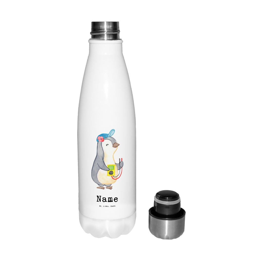 Personalisierte Thermosflasche Elektrikerin mit Herz Personalisierte Isolierflasche, Personalisierte Thermoflasche, Personalisierte Trinkflasche, Trinkflasche Mit Namen, Wunschname, Bedrucken, Namensflasche, Beruf, Ausbildung, Jubiläum, Abschied, Rente, Kollege, Kollegin, Geschenk, Schenken, Arbeitskollege, Mitarbeiter, Firma, Danke, Dankeschön, Elektrikerin, Elektronmonteurin, Elektrotechnikerin, Elektroinstallateurin, Elektromeisterin, Gesellenprüfung