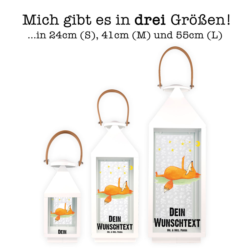 Personalisierte Deko Laterne Fuchs Sterne Gartenlampe, Gartenleuchte, Gartendekoration, Gartenlicht, Laterne  kleine Laternen, XXL Laternen, Laterne groß, Fuchs, Füchse, tröstende Worte, Spruch positiv, Spruch schön, Romantik, Always Look on the Bright Side of Life