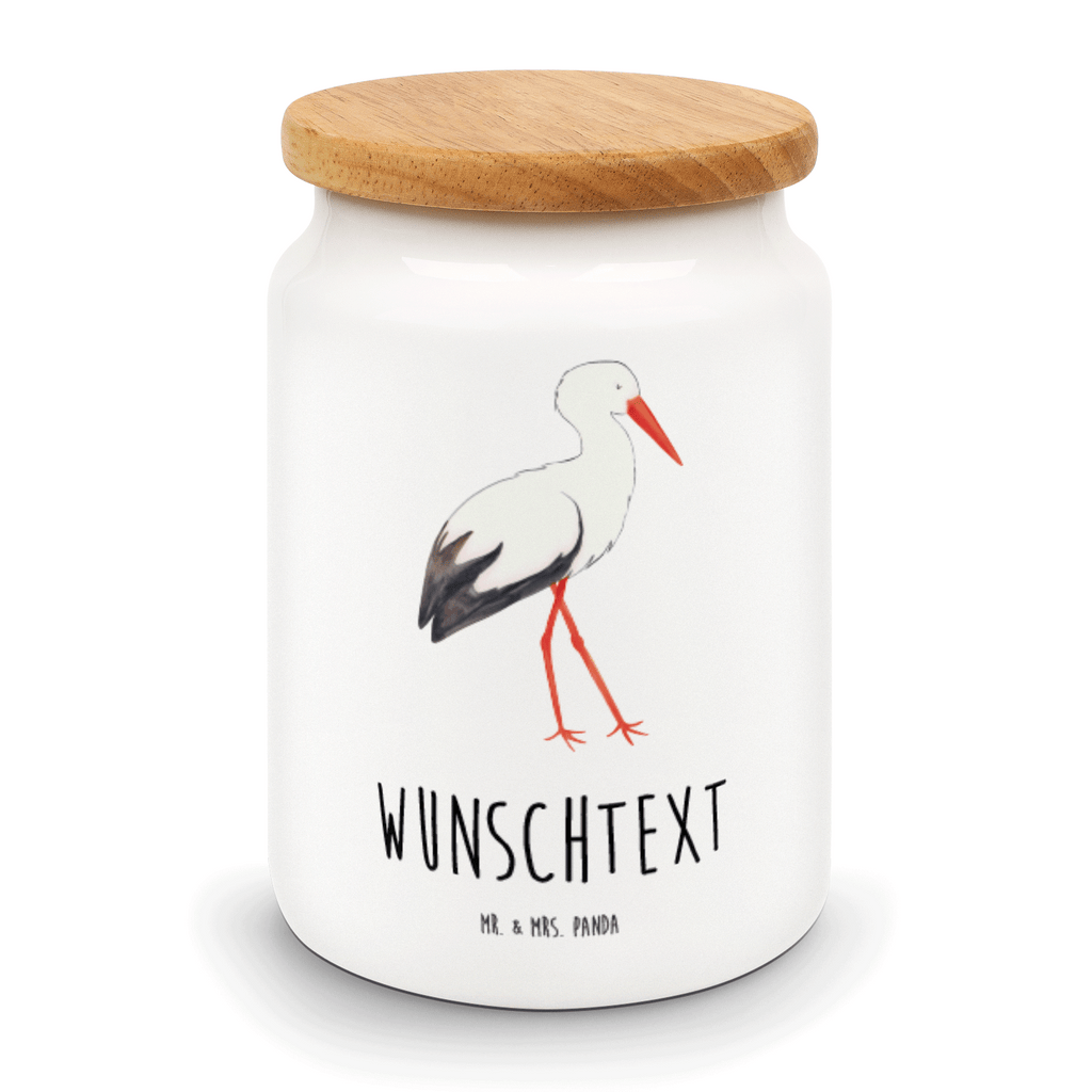 Personalisierte Vorratsdose Storch Personalisierte Vorratsdose, Personalisierte Keksdose, Personalisierte Keramikdose, Personalisierte Leckerlidose, Personalisierte Dose, Personalisierter Vorratsbehälter, Personalisierte Aufbewahrungsdose, Tiermotive, Gute Laune, lustige Sprüche, Tiere, Storch, Störche, Schwangerschaft, Geburt, Mutter, Mütter, Mutter werden, Schwanger, Babybauch, Baby