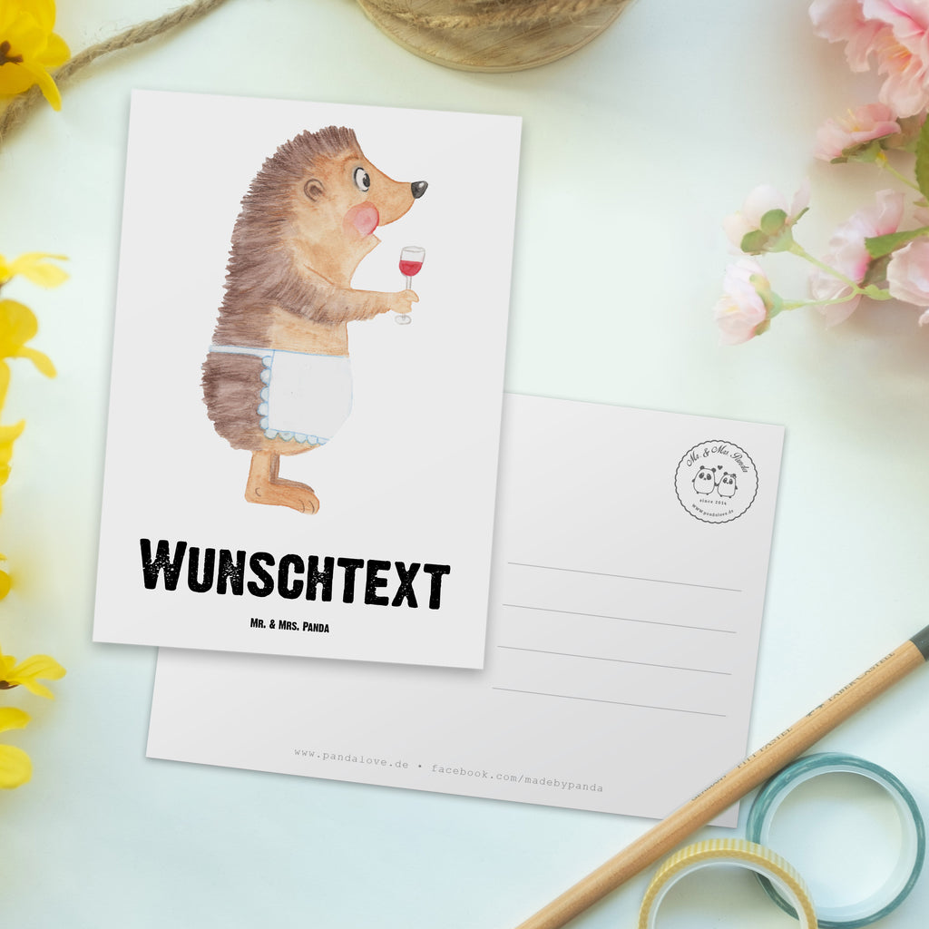 Personalisierte Postkarte Igel mit Wein Postkarte mit Namen, Postkarte bedrucken, Postkarte mit Wunschtext, Postkarte personalisierbar, Geschenkkarte mit Namen, Grußkarte mit Namen, Karte mit Namen, Einladung mit Namen, Ansichtskarte mit Namen, Geschenkkarte mit Wunschtext, Grußkarte mit Wunschtext, Karte mit Wunschtext, Einladung mit Wunschtext, Ansichtskarte mit Wunschtext, Tiermotive, Gute Laune, lustige Sprüche, Tiere, Wein Spruch, Igel, Geschenk Weintrinker, Geschenk Weinliebhaber, Wein Deko, Weinglas, Rotwein, Weißwein, Wein trinken