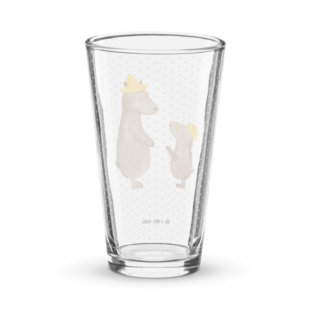 Premium Trinkglas Bären mit Hut Trinkglas, Glas, Pint Glas, Bierglas, Cocktail Glas, Wasserglas, Familie, Vatertag, Muttertag, Bruder, Schwester, Mama, Papa, Oma, Opa, Bär, Bären, Vater, Papi, Paps, Dad, Daddy, Lieblingsmensch, Sohn, Söhne, Kind, Kinder, Vater-Sohn, Family, Vorbild