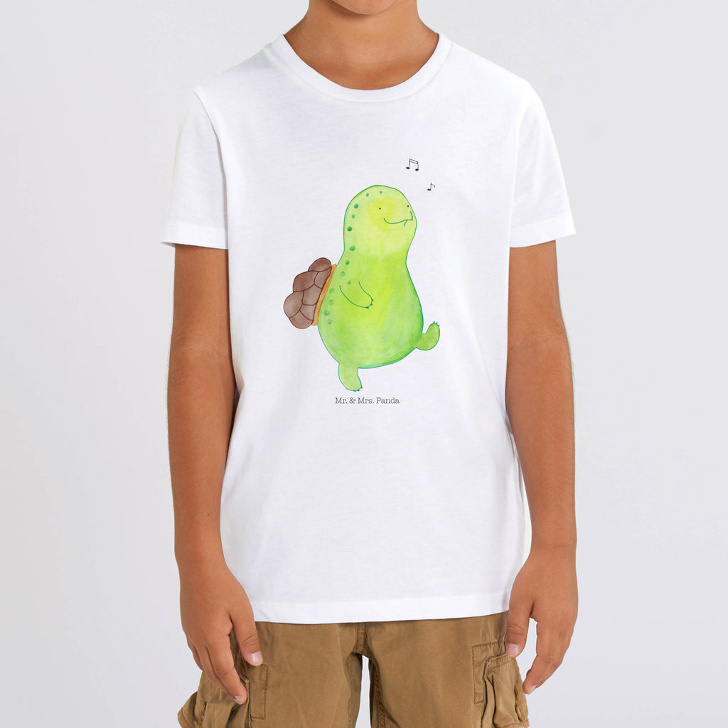 Organic Kinder T-Shirt Schildkröte Pfeifen Kinder T-Shirt, Kinder T-Shirt Mädchen, Kinder T-Shirt Jungen, Schildkröte, Schildi, Schildkröten, fröhlich, Glück, Motivation, Lebensfreude, Depression, Trennung, Neuanfang