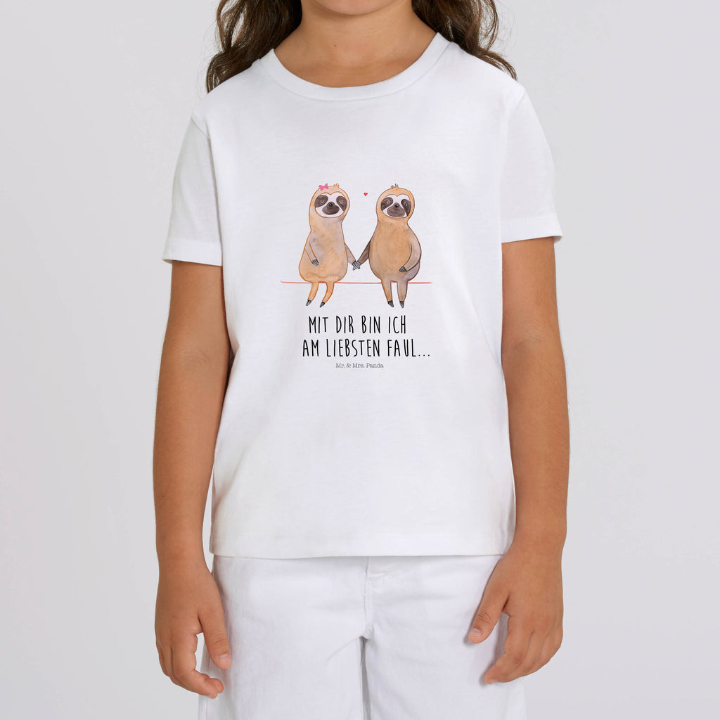 Organic Kinder T-Shirt Faultier Pärchen Kinder T-Shirt, Kinder T-Shirt Mädchen, Kinder T-Shirt Jungen, Faultier, Faultier Geschenk, Faultier Deko, Faultiere, faul, Lieblingstier, Liebe, Liebespaar, Faultierliebe, Faultierpärchen, verliebt, verlobt, gemeinsam, relaxen, Pärchen, Beziehung, Langsamkeit