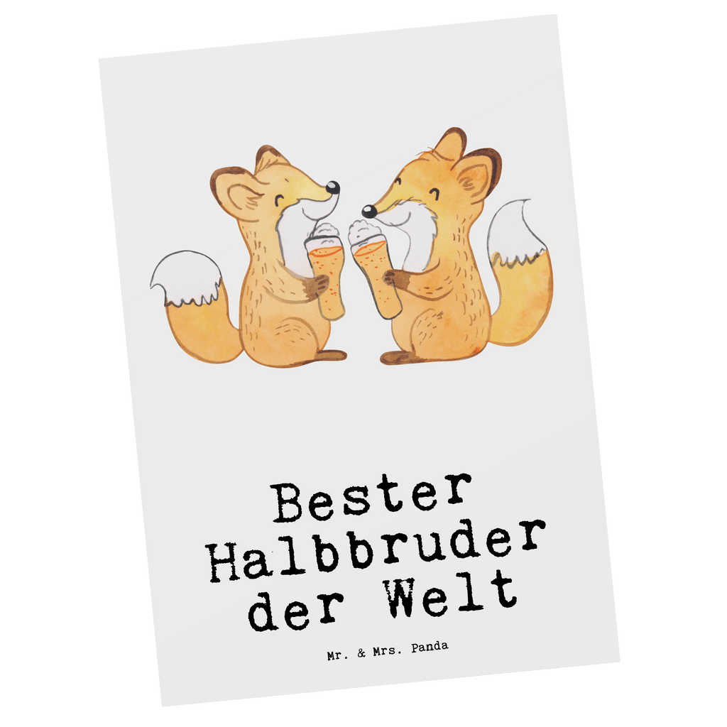 Postkarte Fuchs Bester Halbbruder der Welt Postkarte, Karte, Geschenkkarte, Grußkarte, Einladung, Ansichtskarte, Geburtstagskarte, Einladungskarte, Dankeskarte, Ansichtskarten, Einladung Geburtstag, Einladungskarten Geburtstag, für, Dankeschön, Geschenk, Schenken, Geburtstag, Geburtstagsgeschenk, Geschenkidee, Danke, Bedanken, Mitbringsel, Freude machen, Geschenktipp, Halbbruder, Stiefbruder, Stief, Stiefgeschwister, Bruder, Brudi, Geschwister, Bruderherz, Schwester, Familie, Kleinigkeit, Brother, Bester, Sohn