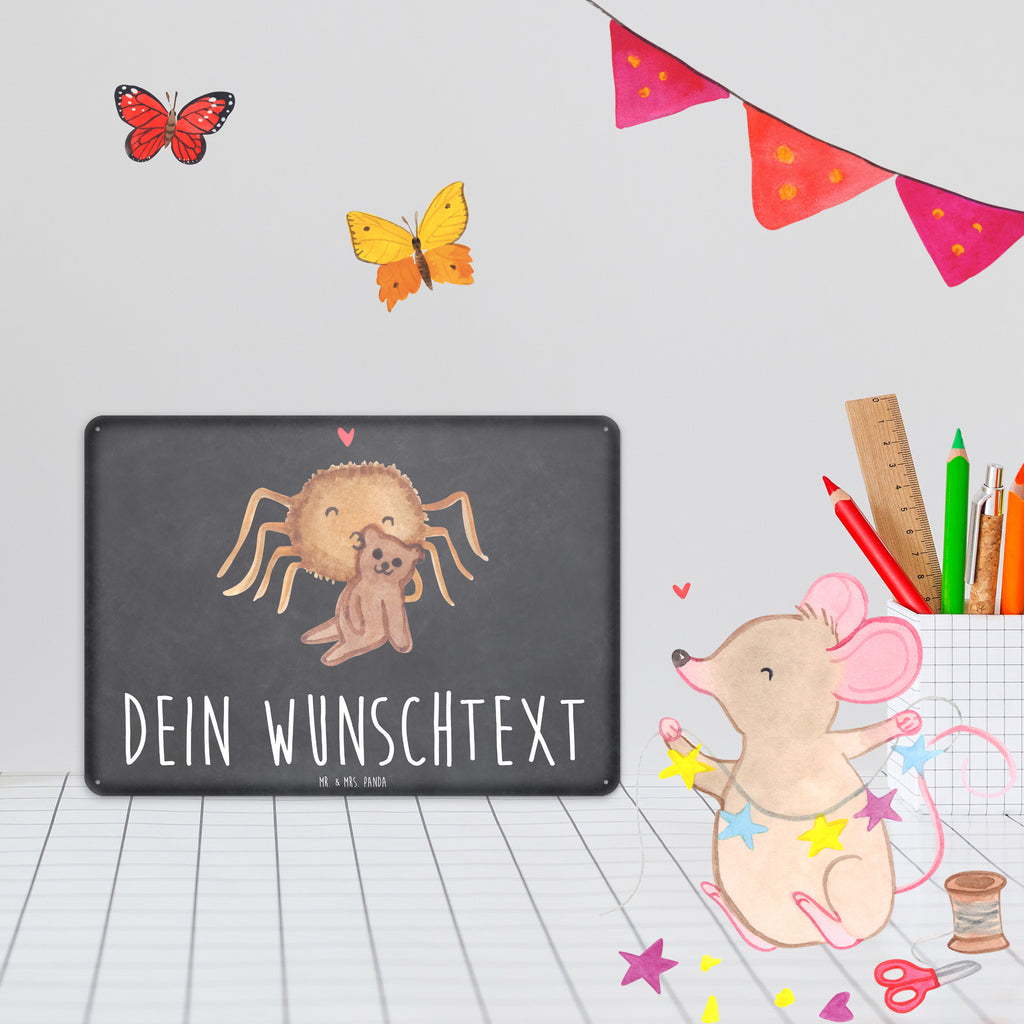 Personalisiertes Blechschild Spinne Agathe Teddy Blechschild, Metallschild, Geschenk Schild, Schild, Magnet-Metall-Schild, Deko Schild, Wandschild, Wand-Dekoration, Türschild, Spinne Agathe, Spinne, Agathe, Videos, Merchandise, Freundschaft, Liebesgeschenk, Verliebt, Liebesbeweis, Teddy, Treue, Miteinander, Dankeschön