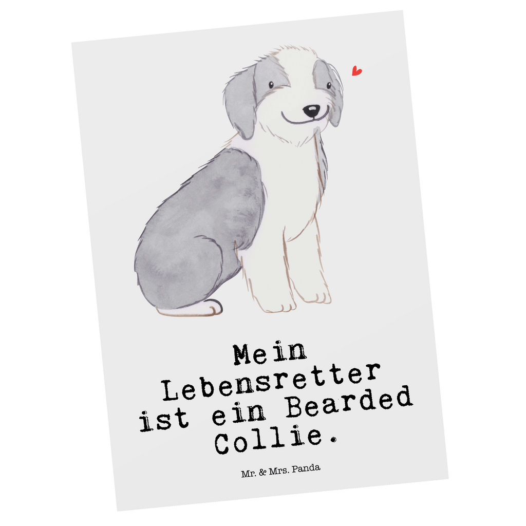 Postkarte Bearded Collie Lebensretter Postkarte, Karte, Geschenkkarte, Grußkarte, Einladung, Ansichtskarte, Geburtstagskarte, Einladungskarte, Dankeskarte, Ansichtskarten, Einladung Geburtstag, Einladungskarten Geburtstag, Hund, Hunderasse, Rassehund, Hundebesitzer, Geschenk, Tierfreund, Schenken, Welpe, Bearded Collie, britischer Hütehund