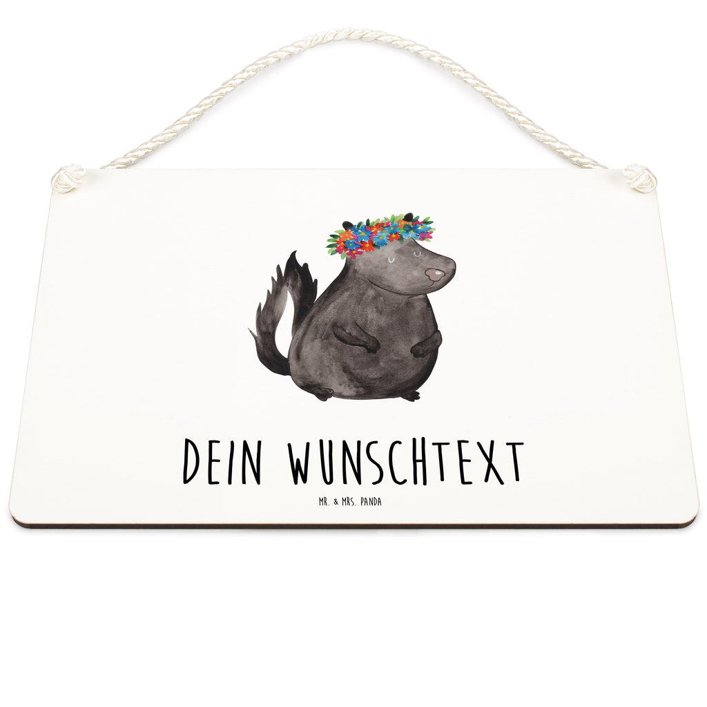 Personalisiertes Deko Schild Stinktier Mädchen Dekoschild, Deko Schild, Schild, Tür Schild, Türschild, Holzschild, Wandschild, Wanddeko, Stinktier, Skunk, Wildtier, Raubtier, Stinker, Stinki, Yoga, Namaste, Lebe, Liebe, Lache