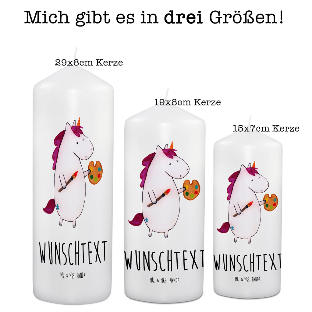 Personalisierte Kerze Einhorn Künstler Kerze, Taufkerze, Kommunionskerze, Geburtstagskerze, Geschenk Kerze, Taufgeschenk Kerze, Kerze mit Druck, Besondere Kerze, Geschenkidee Kerze, Kerze für Kommunion, kerze personalisiert, personalisierte kerze, personalisierte kerzen, Einhorn, Einhörner, Einhorn Deko, Pegasus, Unicorn, Englisch, Künstler, Artist, Malen, Zeichnen, Welt, Farbe, Stift, Pinsel, Geschenk, Maler