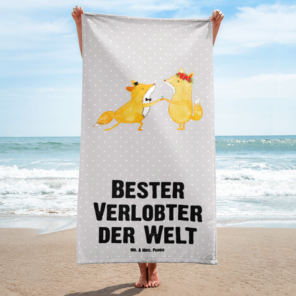 XL Badehandtuch Fuchs Bester Verlobter der Welt Handtuch, Badetuch, Duschtuch, Strandtuch, Saunatuch, für, Dankeschön, Geschenk, Schenken, Geburtstag, Geburtstagsgeschenk, Geschenkidee, Danke, Bedanken, Mitbringsel, Freude machen, Geschenktipp, Verlobter, Verloben, Verlobung, Traummann, Mann, Freund, Ehemann, Zukünftiger, Hochzeit, Ehe