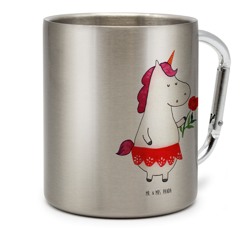 Edelstahlbecher Einhorn Dame Edelstahltasse, Karabiner, Edelstahlbecher, Outdoor, Camping, Tasse, Becher, Einhorn, Einhörner, Einhorn Deko, Pegasus, Unicorn, Dame, Lady, feine Dame, Freundin, Frau, Bachelor, Bachelorette, Abfuhr, Schluss machen, Trennung