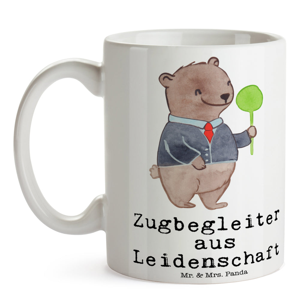 Tasse Zugbegleiter aus Leidenschaft Tasse, Kaffeetasse, Teetasse, Becher, Kaffeebecher, Teebecher, Keramiktasse, Porzellantasse, Büro Tasse, Geschenk Tasse, Tasse Sprüche, Tasse Motive, Kaffeetassen, Tasse bedrucken, Designer Tasse, Cappuccino Tassen, Schöne Teetassen, Beruf, Ausbildung, Jubiläum, Abschied, Rente, Kollege, Kollegin, Geschenk, Schenken, Arbeitskollege, Mitarbeiter, Firma, Danke, Dankeschön