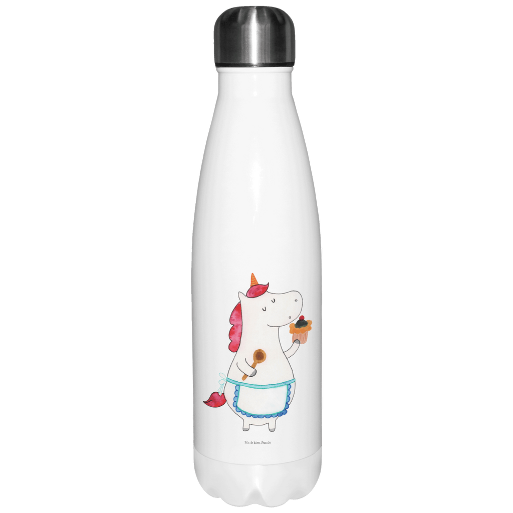 Thermosflasche Einhorn Küchenfee Isolierflasche, Thermoflasche, Trinkflasche, Thermos, Edelstahl, Einhorn, Einhörner, Einhorn Deko, Pegasus, Unicorn, backen, Muffin, Motivation, Träumer, träumen, Bäckerin, Hobbykoch, Koch, Torte, Kuchen