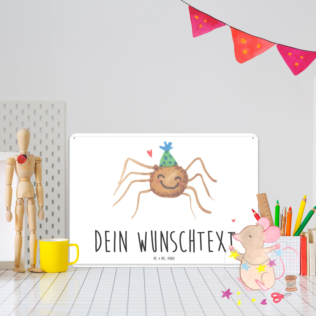 Personalisiertes Blechschild Spinne Agathe Party Blechschild, Metallschild, Geschenk Schild, Schild, Magnet-Metall-Schild, Deko Schild, Wandschild, Wand-Dekoration, Türschild, Spinne Agathe, Spinne, Agathe, Videos, Merchandise, Selbstliebe, Wunder, Motivation, Glück