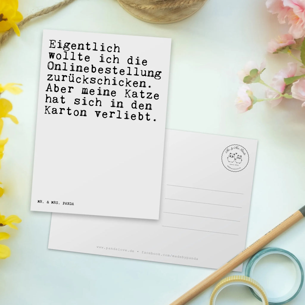 Postkarte Sprüche und Zitate Eigentlich wollte ich die Onlinebestellung zurückschicken. Aber meine Katze hat sich in den Karton verliebt. Postkarte, Karte, Geschenkkarte, Grußkarte, Einladung, Ansichtskarte, Geburtstagskarte, Einladungskarte, Dankeskarte, Ansichtskarten, Einladung Geburtstag, Einladungskarten Geburtstag, Spruch, Sprüche, lustige Sprüche, Weisheiten, Zitate, Spruch Geschenke, Spruch Sprüche Weisheiten Zitate Lustig Weisheit Worte