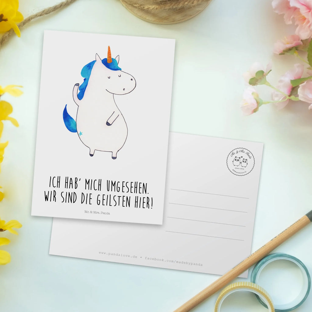 Postkarte Einhorn Mann Postkarte, Karte, Geschenkkarte, Grußkarte, Einladung, Ansichtskarte, Geburtstagskarte, Einladungskarte, Dankeskarte, Ansichtskarten, Einladung Geburtstag, Einladungskarten Geburtstag, Einhorn, Einhörner, Einhorn Deko, Pegasus, Unicorn, cool, Mann, Freundin, Familie, bester Freund, BFF, Party, hübsch, beste