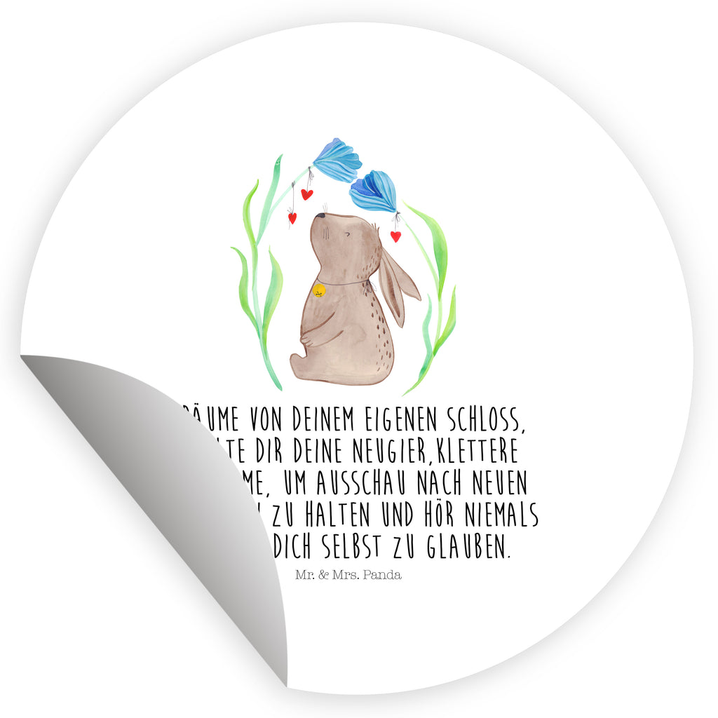 Rund Aufkleber Hase Blume Sticker, Aufkleber, Etikett, Ostern, Osterhase, Ostergeschenke, Osternest, Osterdeko, Geschenke zu Ostern, Ostern Geschenk, Ostergeschenke Kinder, Ostern Kinder, Hase, Kaninchen, Kind, Taufe, Taufgeschenk, Geburt, Schwangerschaft, erstes Kind, Kindergeburtstag, Geburtstag, Hoffnung, Träume