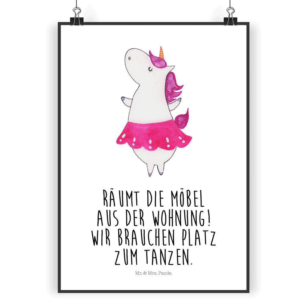 Poster Einhorn Ballerina Poster, Wandposter, Bild, Wanddeko, Küchenposter, Kinderposter, Wanddeko Bild, Raumdekoration, Wanddekoration, Handgemaltes Poster, Mr. & Mrs. Panda Poster, Designposter, Kunstdruck, Posterdruck, Einhorn, Einhörner, Einhorn Deko, Pegasus, Unicorn, Tanzen, Ballerina, Party, Wohnung, Spaß, Feiern, Geburtstag, Tänzerin, Lebenslust, Lebensfreude