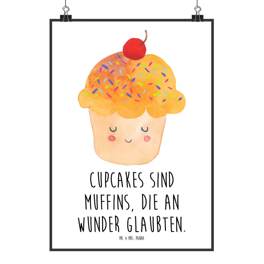 Poster Cupcake Poster, Wandposter, Bild, Wanddeko, Küchenposter, Kinderposter, Wanddeko Bild, Raumdekoration, Wanddekoration, Handgemaltes Poster, Mr. & Mrs. Panda Poster, Designposter, Kunstdruck, Posterdruck, Tiermotive, Gute Laune, lustige Sprüche, Tiere, Cupcakes, Muffin, Wunder, Küche Deko, Küche Spruch, Backen Geschenk, Geschenk Koch, Motivation Sprüche