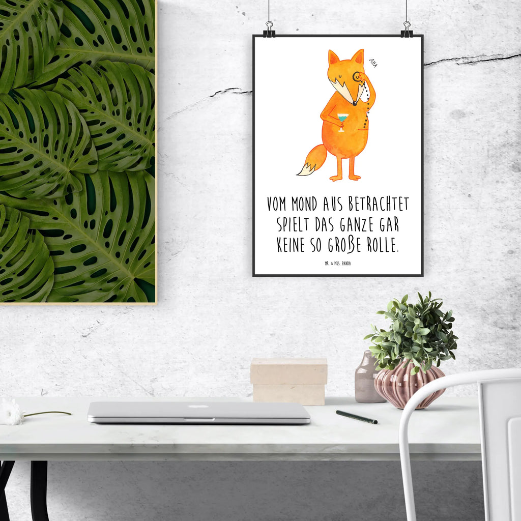 Poster Fuchs Lord Poster, Wandposter, Bild, Wanddeko, Küchenposter, Kinderposter, Wanddeko Bild, Raumdekoration, Wanddekoration, Handgemaltes Poster, Mr. & Mrs. Panda Poster, Designposter, Kunstdruck, Posterdruck, Fuchs, Füchse, tröstende Worte, Spruch lustig, Liebeskummer Geschenk, Motivation Spruch, Problemlösung