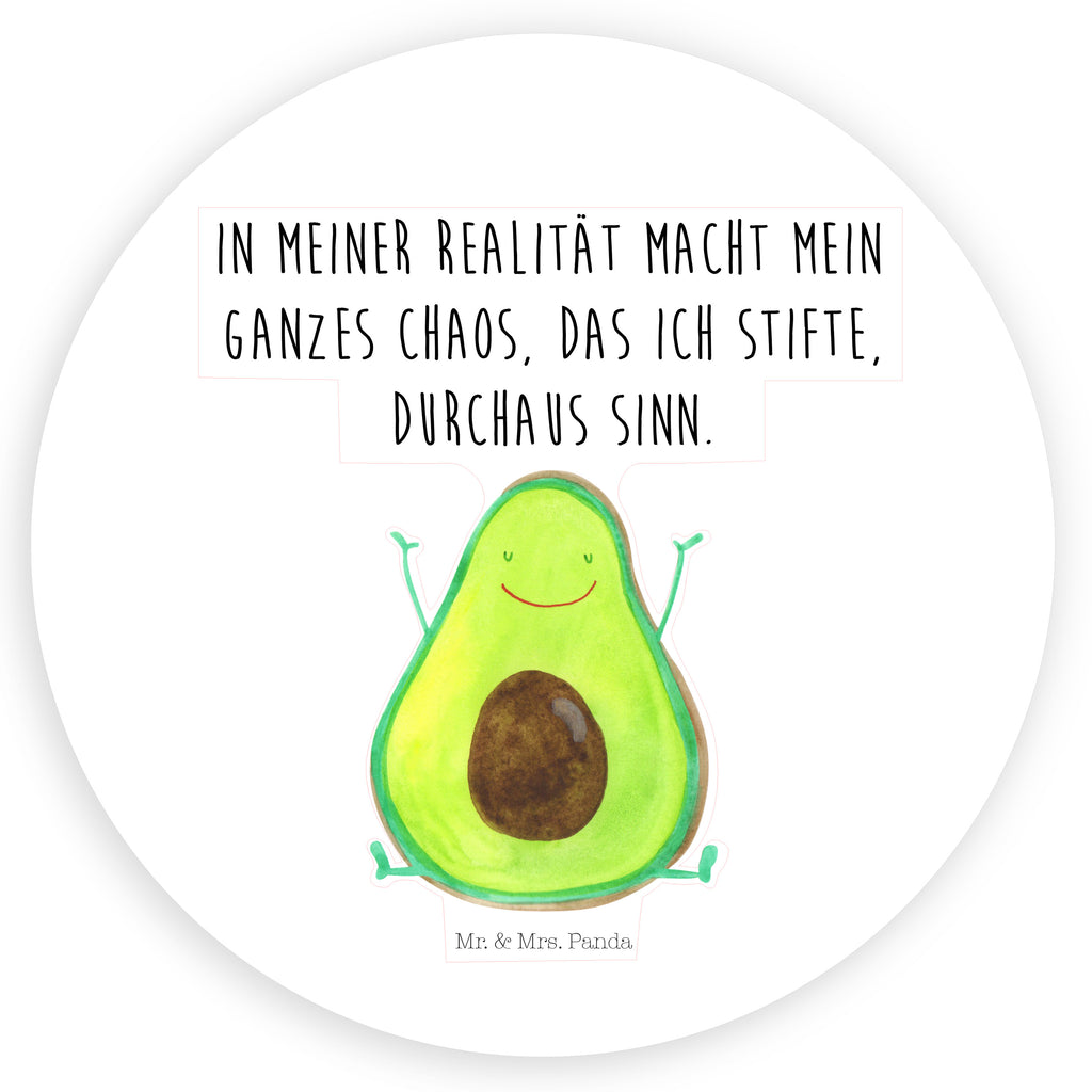 Rund Aufkleber Avocado Glücklich Sticker, Aufkleber, Etikett, Avocado, Veggie, Vegan, Gesund, Chaos