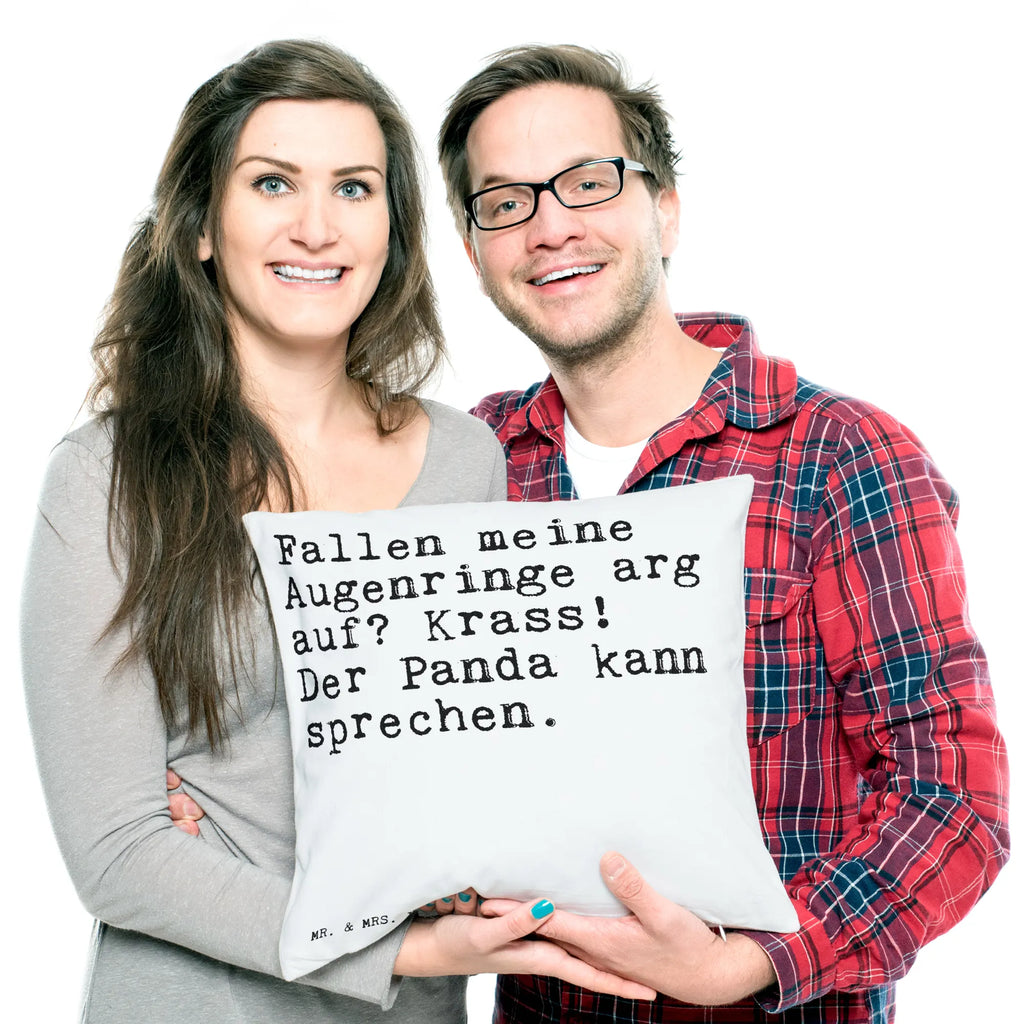 40x40 Kissen Sprüche und Zitate Fallen meine Augenringe arg auf? Krass! Der Panda kann sprechen. Kissenhülle, Kopfkissen, Sofakissen, Dekokissen, Motivkissen, sofakissen, sitzkissen, Kissen, Kissenbezüge, Kissenbezug 40x40, Kissen 40x40, Kissenhülle 40x40, Zierkissen, Couchkissen, Dekokissen Sofa, Sofakissen 40x40, Dekokissen 40x40, Kopfkissen 40x40, Kissen 40x40 Waschbar, Spruch, Sprüche, lustige Sprüche, Weisheiten, Zitate, Spruch Geschenke, Spruch Sprüche Weisheiten Zitate Lustig Weisheit Worte