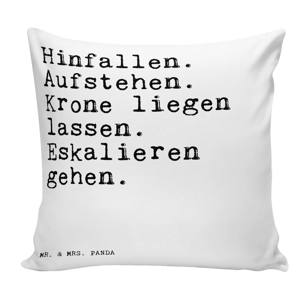 40x40 Kissen Sprüche und Zitate Hinfallen. Aufstehen. Krone liegen lassen. Eskalieren gehen. Kissenhülle, Kopfkissen, Sofakissen, Dekokissen, Motivkissen, sofakissen, sitzkissen, Kissen, Kissenbezüge, Kissenbezug 40x40, Kissen 40x40, Kissenhülle 40x40, Zierkissen, Couchkissen, Dekokissen Sofa, Sofakissen 40x40, Dekokissen 40x40, Kopfkissen 40x40, Kissen 40x40 Waschbar, Spruch, Sprüche, lustige Sprüche, Weisheiten, Zitate, Spruch Geschenke, Spruch Sprüche Weisheiten Zitate Lustig Weisheit Worte