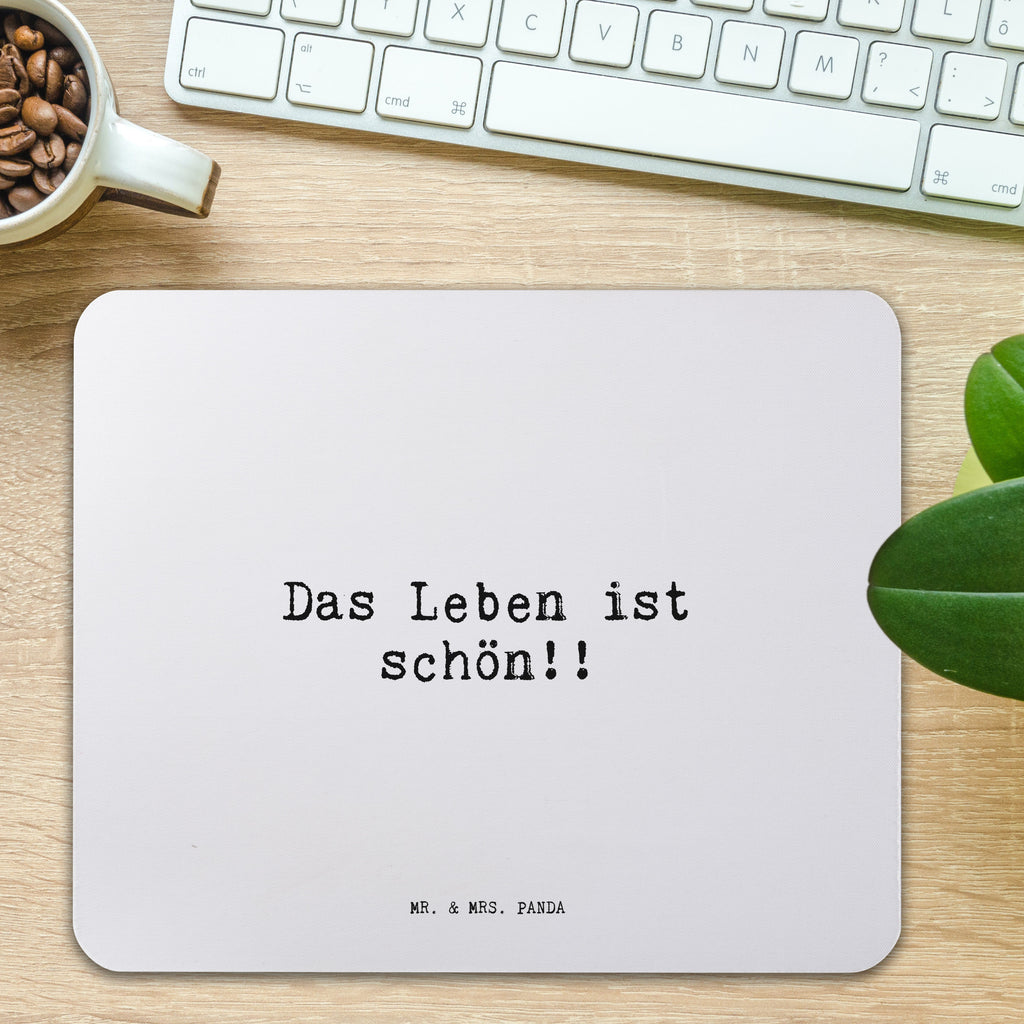 Mauspad Das Leben ist schön!!... Mousepad, Computer zubehör, Büroausstattung, PC Zubehör, Arbeitszimmer, Mauspad, Einzigartiges Mauspad, Designer Mauspad, Mausunterlage, Mauspad Büro, Spruch, Sprüche, lustige Sprüche, Weisheiten, Zitate, Spruch Geschenke, Spruch Sprüche Weisheiten Zitate Lustig Weisheit Worte