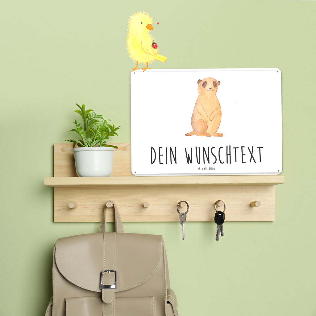 Personalisiertes Blechschild Erdmännchen Blechschild, Metallschild, Geschenk Schild, Schild, Magnet-Metall-Schild, Deko Schild, Wandschild, Wand-Dekoration, Türschild, Afrika, Wildtiere, Erdmännchen, Reisen, Spruch, Weltreise, Afrikareise, Roadtrip, Traveling